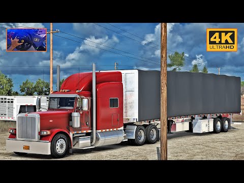 Petertbilt 389 w/ CAT 3406E | ATS Gameplay 4K + wheel cam | Glasgow - Helena