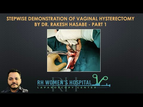 #88.STEPWISE DEMONSTRATION OF VAGINAL HYSTERECTOMY BY DR RAKESH HASABE-PART 1 (VOICEOVER) | PROLAPSE