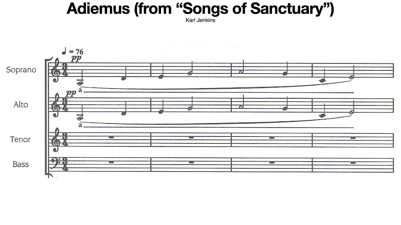 Adiemus SATB Karl Jenkins Score Video