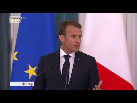 Pressekonferenz von Emmanuel Macron und Wladimir Putin vom 25.05.2018