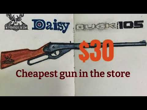 #Daisy Buck Model 105,  out-of-the box review, testing of the cheapest gun in the store