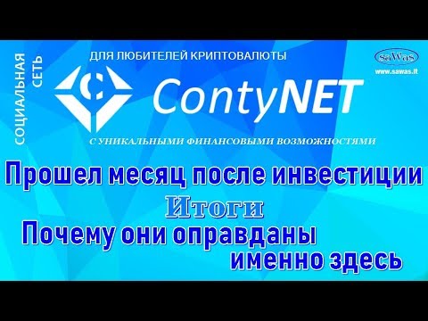 ContyNet - Прошел месяц после инвестиции. Итоги. Почему они оправданы именно здесь, 23 Октября 2018