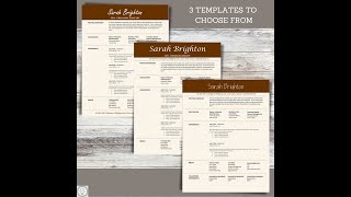 Simple! Etsy Resume Template Editing