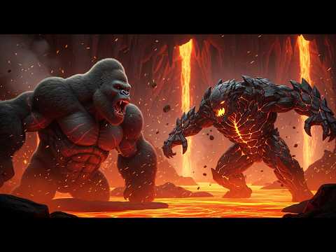 King Kong vs Terrox: The Epic Underground Magma Battle