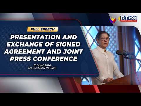 Presentation and Exchange of Signed Agreement and Joint Press Conference (Speech)