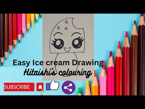 Easy Icecream Drawing Tutorial @HitaishiSaha