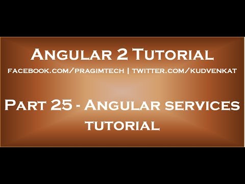 Angular services tutorial
