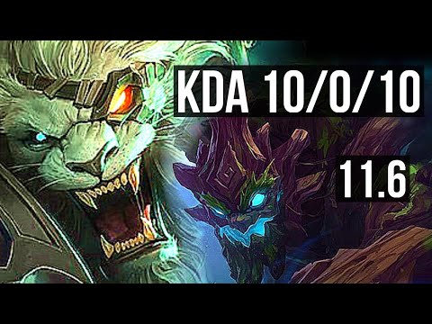 RENGAR vs MAOKAI (TOP) | 10/0/10, Legendary, 400+ games | KR Diamond | v11.6