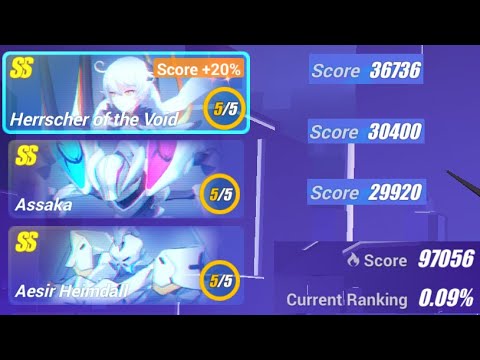 [HI3SEA] Memorial W7 - HoV (36736/30613); Assaka (30400); Heimdall (29920) - Exalted