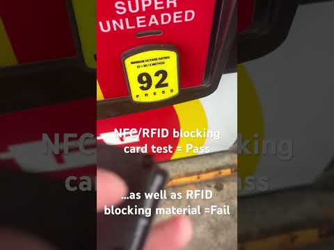 Testing the NFC RFID blocking card as well as RFID material in The RIM. #nfc #rfid #TheRIMwallet