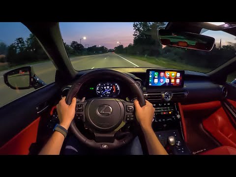 2022 Lexus IS 350 F Sport AWD - POV Night Drive (Binaural Audio)