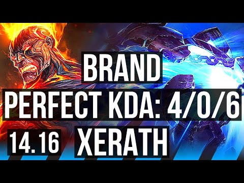 BRAND vs XERATH (MID) | 4/0/6 | NA Diamond | 14.16