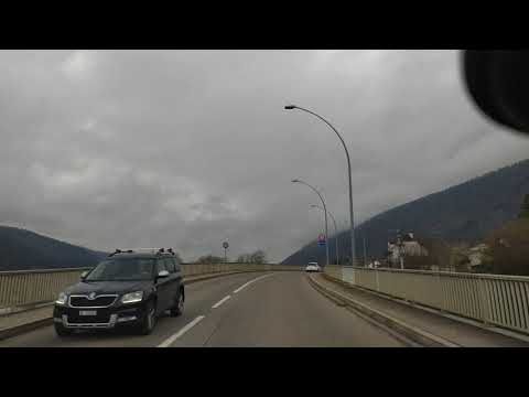 Driving in Switzerland, in the Rain  Biel - St-imier - Neuchâtel/4K 60fps