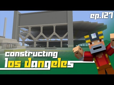 Minecraft Xbox 360: Constructing Los Dangeles - Episode 127! (Stadium Work!)