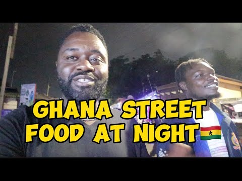 Ghana Street Food Tour At Night- Exploring Osu Night Market Accra Ghana
