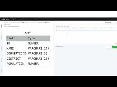 Sql Hackerrank 1 Basic To Advanced Level