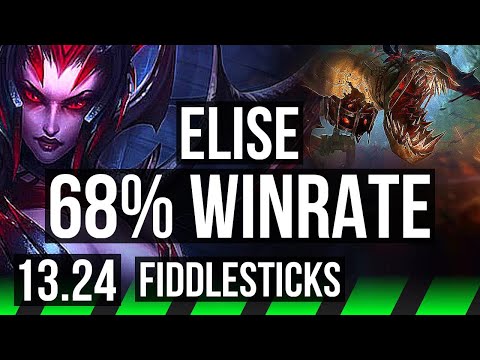 ELISE vs FIDDLESTICKS (JNG) | 68% winrate, 9/2/7, Legendary | KR Master | 13.24