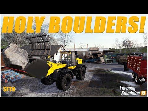 THE YOUNG FARMER! | Rock shifting in SANDY BAY! | Farming Simulator 19 - Roleplay EP 8
