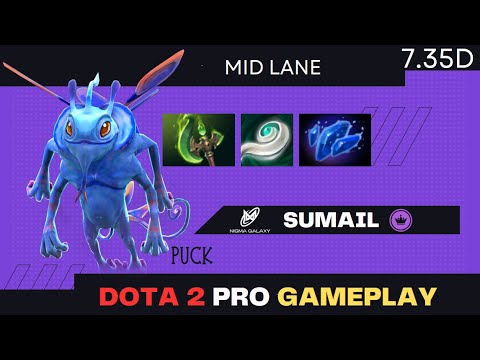 SumaiL - Puck Mid Match MVP | Dota 2 Pro Gameplay - Full Game [Patch 7.35d]