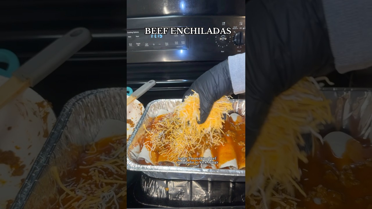 Day 4 of Meal Prep: Freezer-friendly beef enchiladas 🌮 Perfect for quick dinners! #MealPrep
