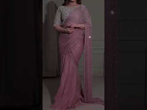 @sakshisindhi Designer Wedding saree Indian Pakistani Pink Silver Work #weddingattire #saree #sari