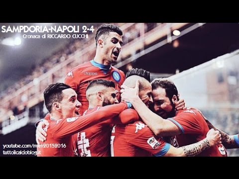 SAMPDORIA-NAPOLI 2-4 - Radiocronaca di Riccardo Cucchi (24/1/2016) da Rai Radio 1