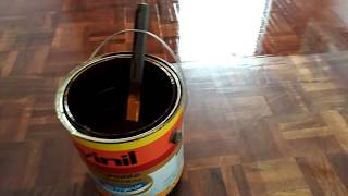 Piso de madeira (taco, parquet, sinteko ...) revitalizado com osmocolor ou stain.