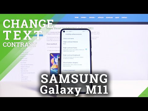 How to Activate High Contrast Text in SAMSUNG Galaxy M11 – Text Brightness Settings