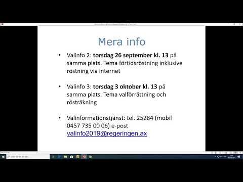 Valinfo 1, uppställning av kandidater – del 2 kl. 14.20-15.50