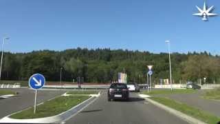 preview picture of video 'Gaggenau, Gutenbergstraße→ Alois-Degler-Straße, Fahrtrichtung B462, Rastatt. 3.10.2014'