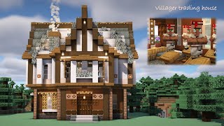 [マイクラ]ペールオークを使った村人交易所の作り方[Minecraft][tutorial][Villager trading house]