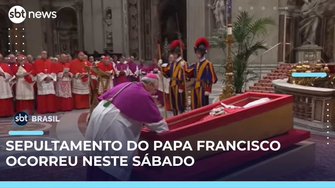 Papa Francisco é sepultado na Basílica Santa Maria Maggiore, em Roma | SBT Brasil (26/04/25)