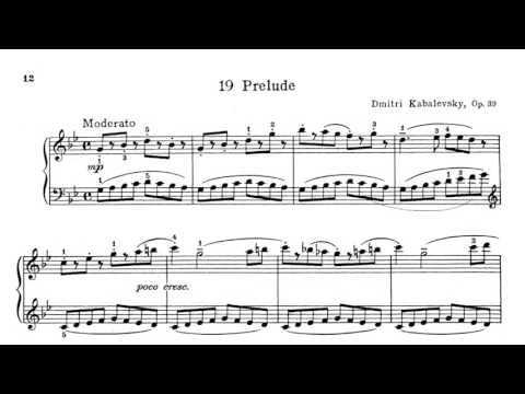 Kabalevsky: 24 Pieces for Children Opus 39 score