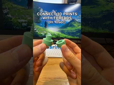 How to connect 3D prints in the slicer with threads