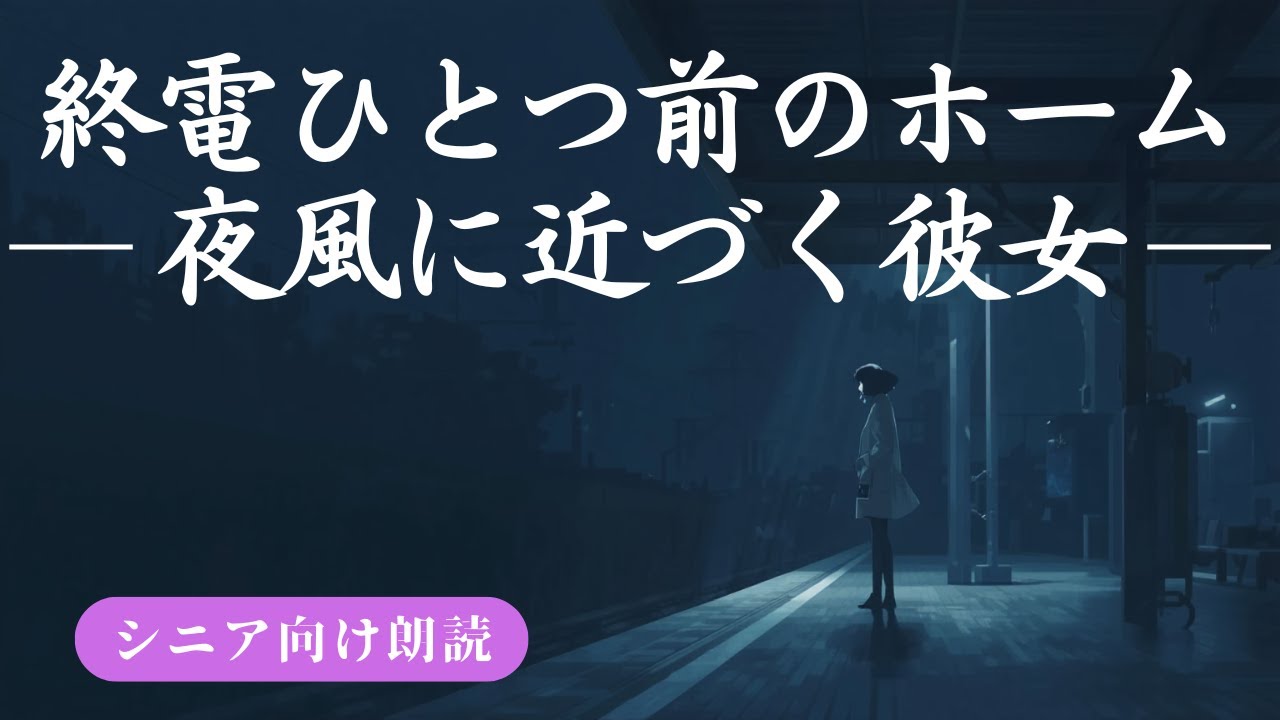 【大人の朗読💕】終電ひとつ前のホーム ― 夜風に近づく彼女 ―