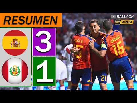 España vs Perú 3-1 RESUMEN Y GOLES COMPLETO ⚽ AMISTOSO 2026 HD