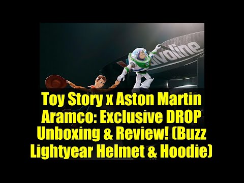Toy Story x Aston Martin Aramco: Exclusive DROP Unboxing & Review! (Buzz Lightyear Helmet & Hoodie)