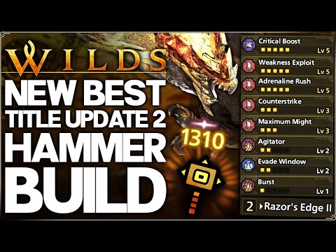 Monster Hunter Wilds - New Best OP Hammer Build - Highest Damage - Title Update 2 Set Guide!