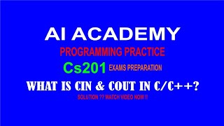 Download the video "Cs201 | #programming practice | cin&cout | exams #preparation | #cs201 cs201 #virtual university"