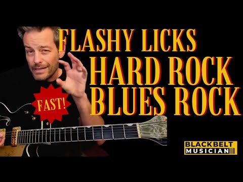 4 Flashy Licks to End Your Rock & Blues Solos | Hard Rock Guitar Lesson  - Simple Fast Licks - Bang!