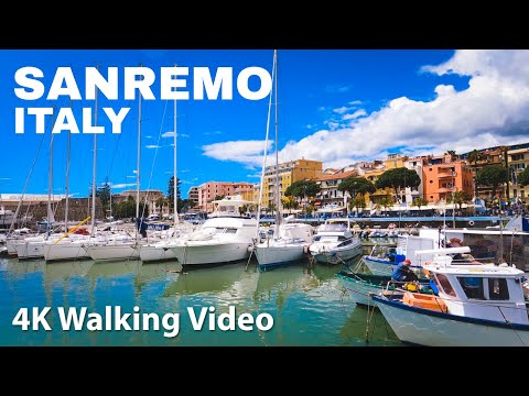 Sanremo - Italy - 4K Walking Video