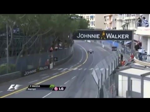 F1 Ferrari F1Felipe Massa crash   in Monaco GP