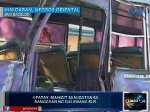 Saksi: 4 patay, mahigit 30 sugatan sa banggaan ng dalawang bus