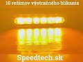 Výstražné LED svetlo 12V/24V - oranžové 6x3W LED ECE R65 (142x30x35mm) - Video Youtube