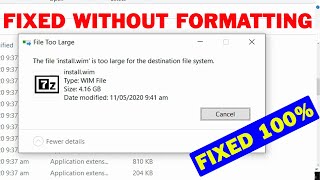 The File is Too Large for the Destination File System Fix Without Formatting | USB Pendrive Solution
