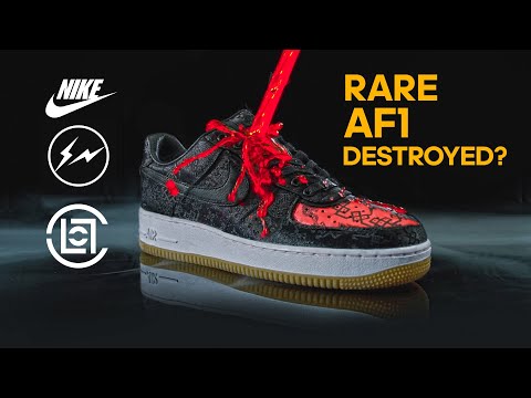 TEARING UP RARE CLOT x Fragment x Nike Air Force 1 (AF1) BLACK SILK with Crep Protect