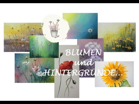 Meine Aquarelltechniken für Hintergründe bei floralen Motiven