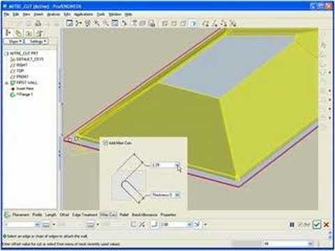 ProEngineer Sheetmetal Miter Cuts in Wildfire 3.0