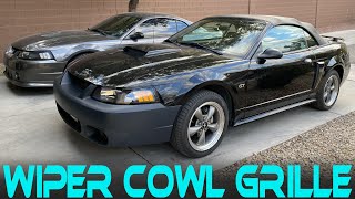 How to Replace Ford Mustang Wiper Cowl Vent Grille on 99-04 New Edge -- DIY