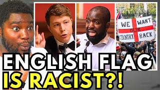 Patrick Christys EXPOSES Woke Leftist LIVE In English Flag Debaste